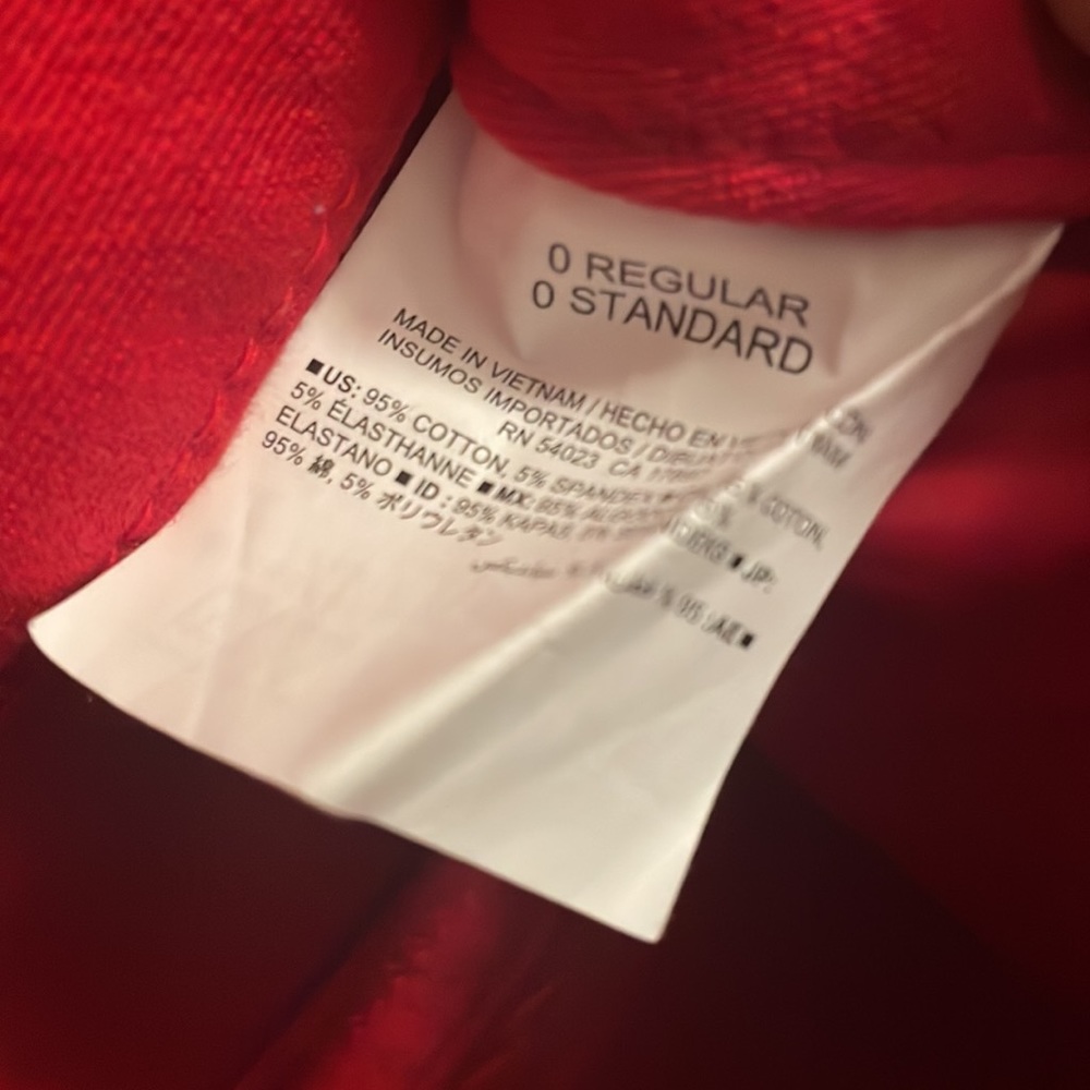 Red, ankle work pants. - Picture 3 of 5